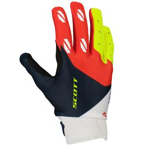 Motokroso pirštinės SCOTT EVO RACE mėlyna-raudona-fluo geltona