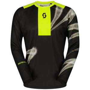 Motokroso marškinėliai SCOTT EVO Dirt juoda-fluo geltona išpardavimas