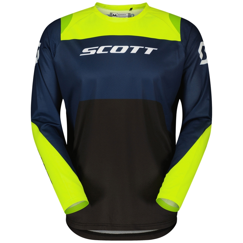 Motokroso marškinėliai SCOTT EVO Race violetinė-fluo geltona išpardavimas