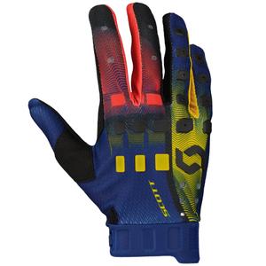 Motokroso pirštinės SCOTT Podium PRO raudona-geltona-mėlyna