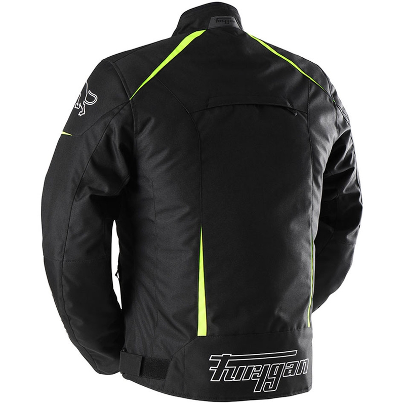 Furygan Yori juoda-balta-fluo geltona motociklininko striukė