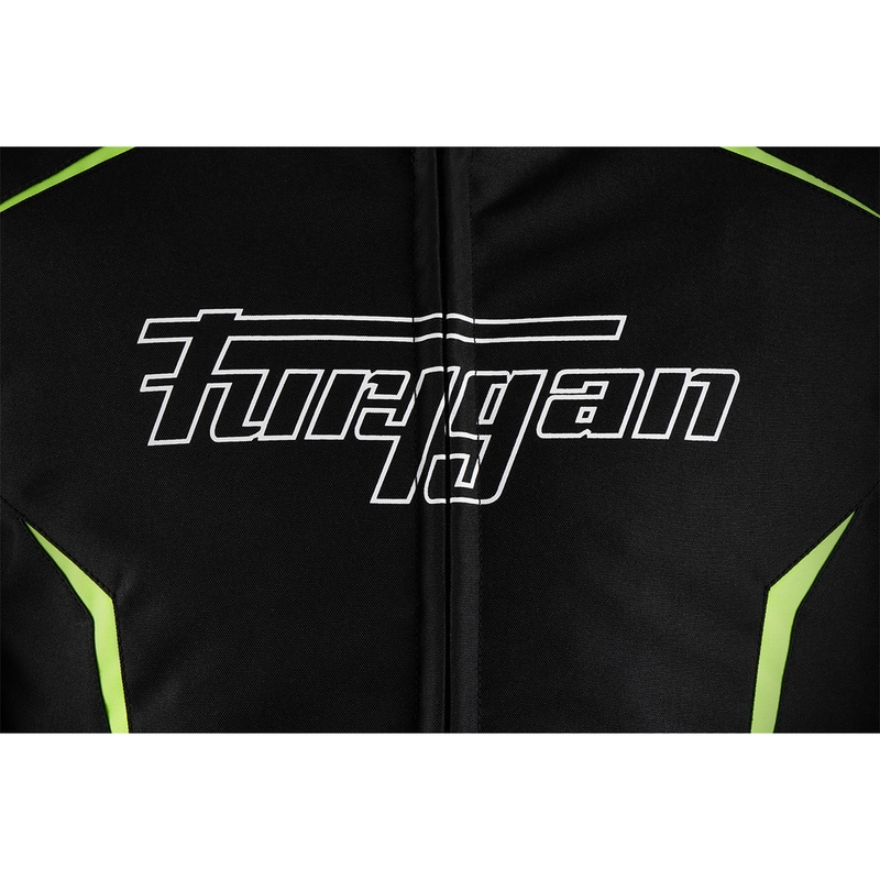 Furygan Yori juoda-balta-fluo geltona motociklininko striukė