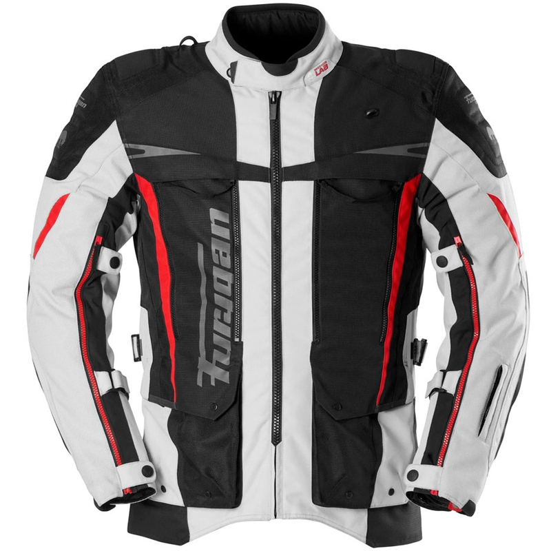 Furygan Montroc Kevlar® Primaloft® 3IN1+ motociklo striukė, juoda-smėlinė-raudona