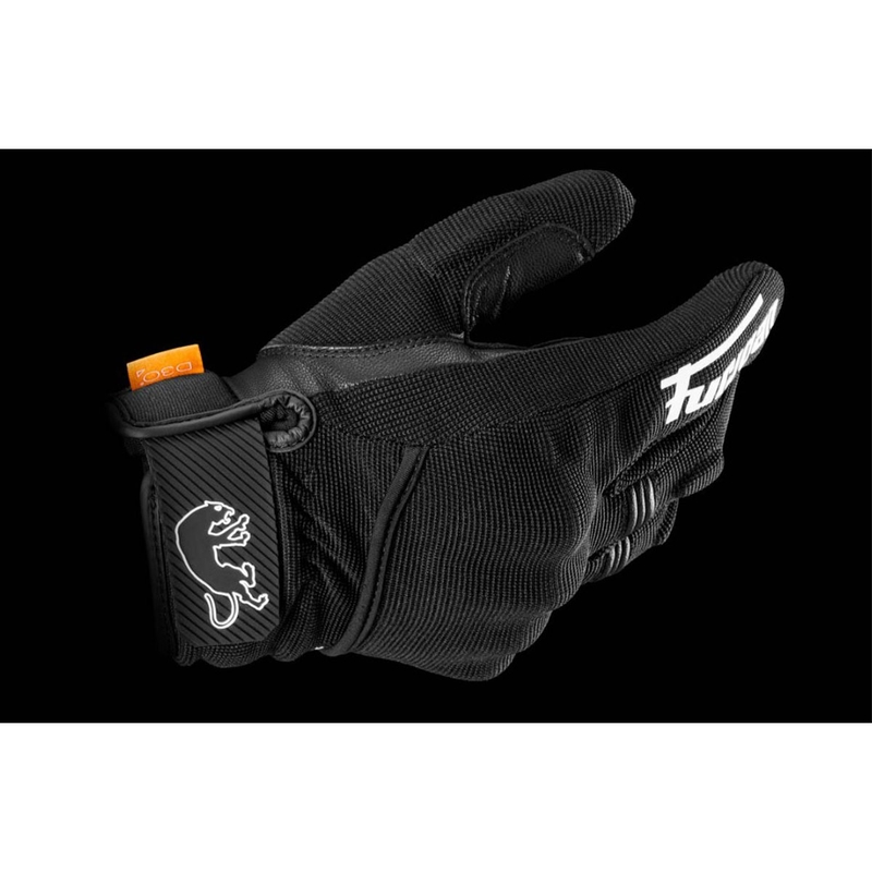 Motociklininko pirštinės Furygan Jet D3O Evo juoda ir balta