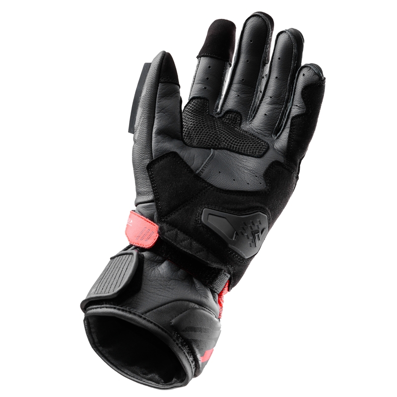 Motociklininko pirštinės Rebelhorn Viper black-grey-fluo red