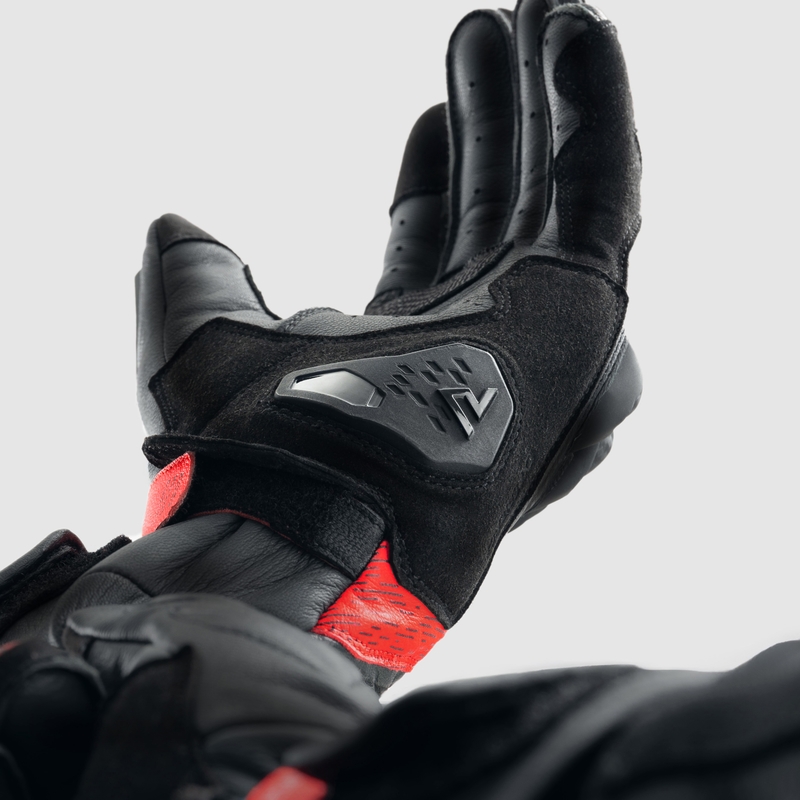 Motociklininko pirštinės Rebelhorn Viper black-grey-fluo red