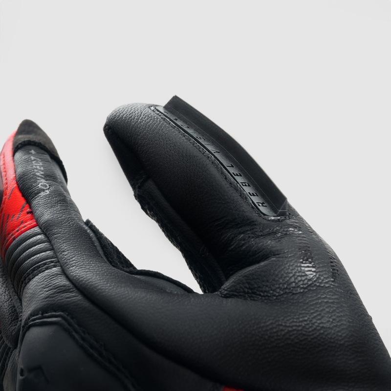 Motociklininko pirštinės Rebelhorn Viper black-grey-fluo red