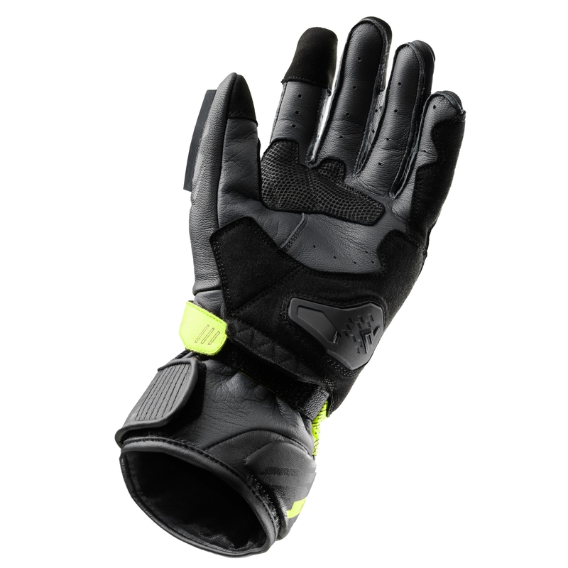 Motociklininko pirštinės Rebelhorn Viper black-grey-fluo yellow