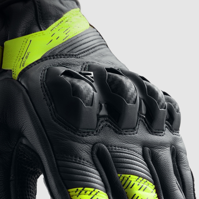 Motociklininko pirštinės Rebelhorn Viper black-grey-fluo yellow