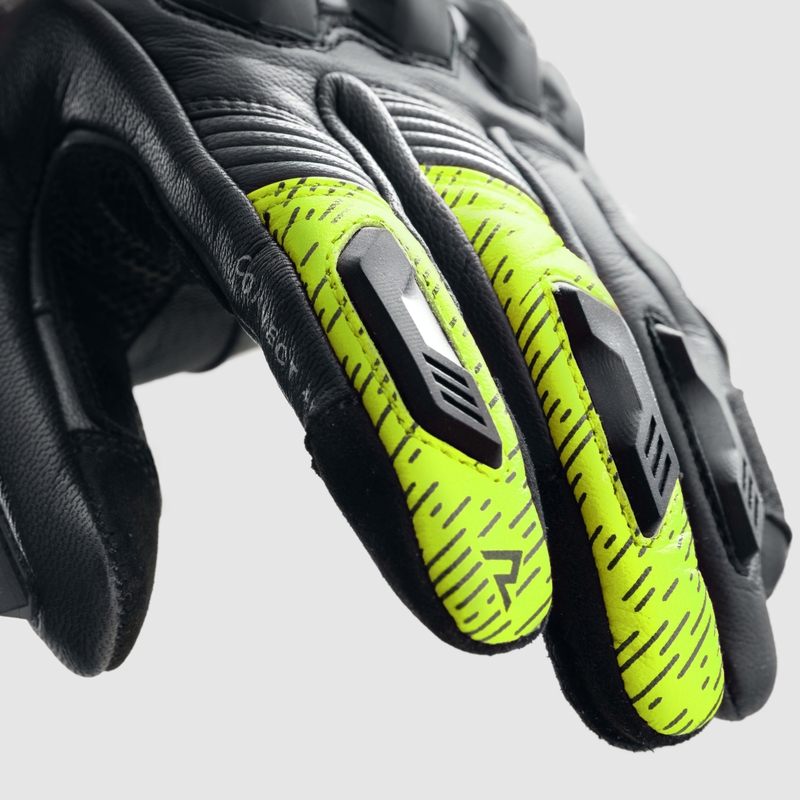 Motociklininko pirštinės Rebelhorn Viper black-grey-fluo yellow