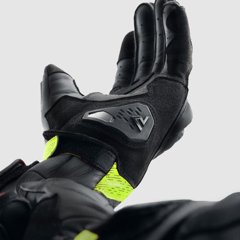 Motociklininko pirštinės Rebelhorn Viper black-grey-fluo yellow