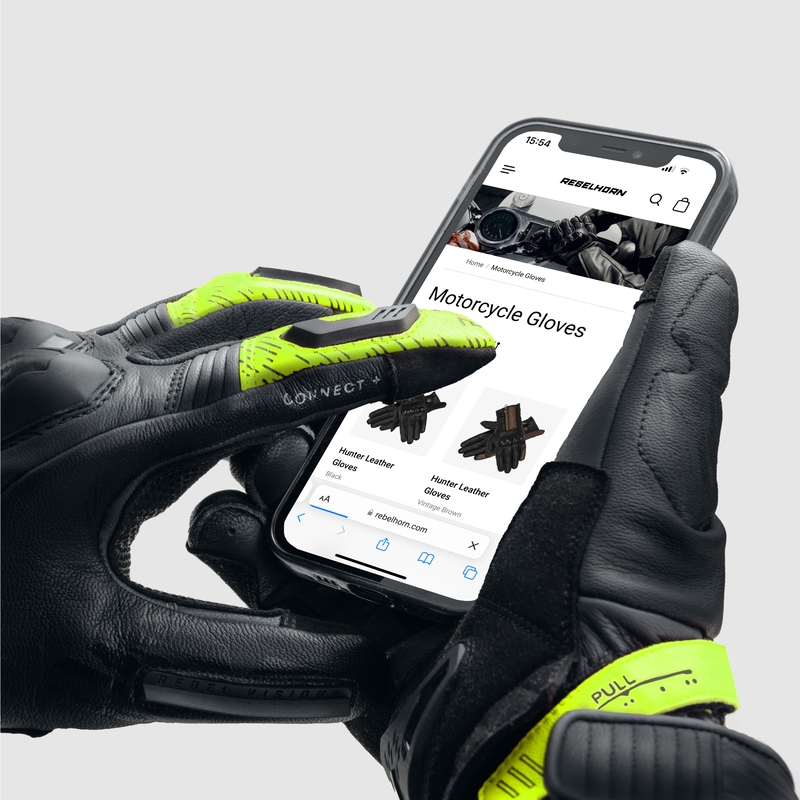 Motociklininko pirštinės Rebelhorn Viper black-grey-fluo yellow