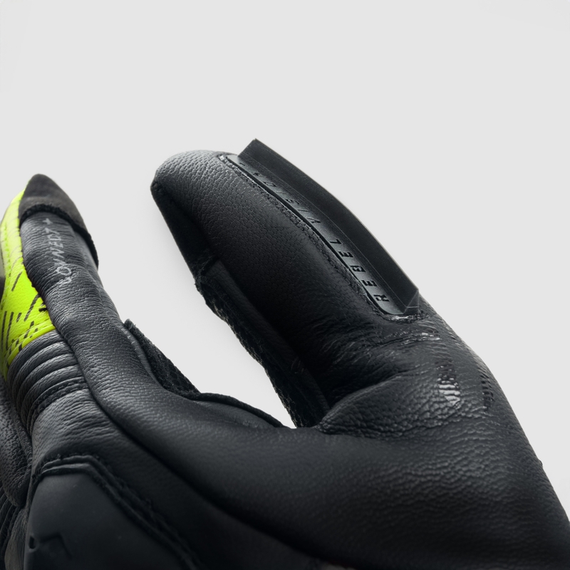 Motociklininko pirštinės Rebelhorn Viper black-grey-fluo yellow