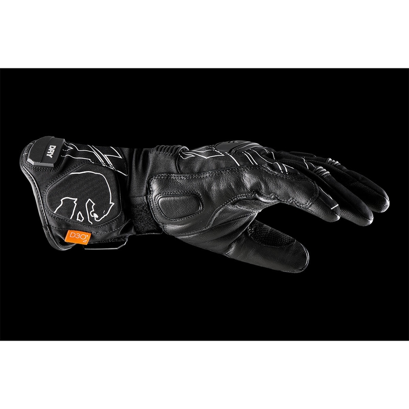 Furygan Starker D3O® PrimaLoft® 37.5® juodai baltos motociklininko pirštinės