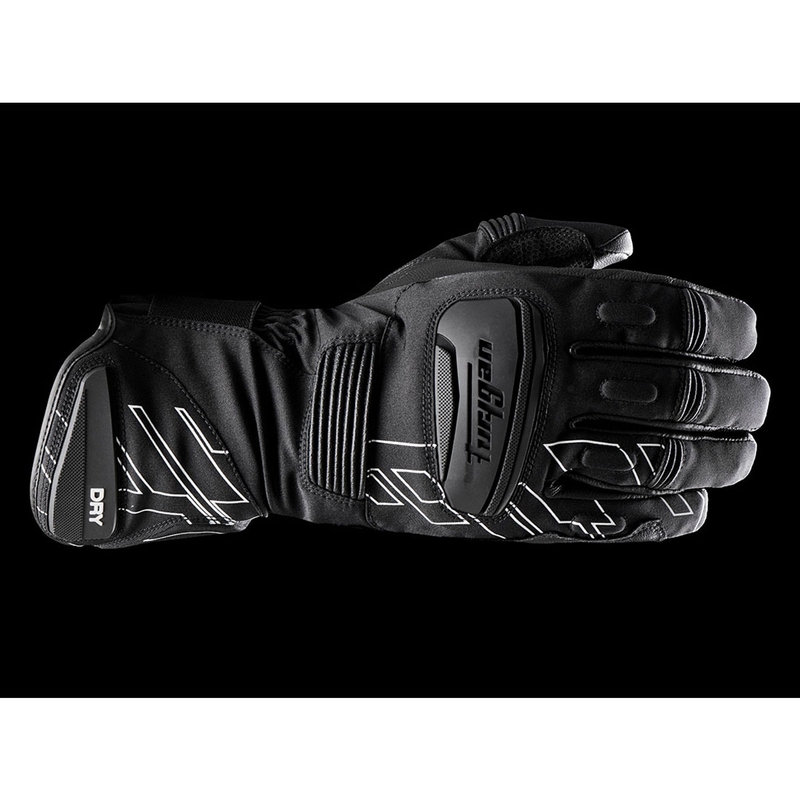 Furygan Starker D3O® PrimaLoft® 37.5® juodai baltos motociklininko pirštinės