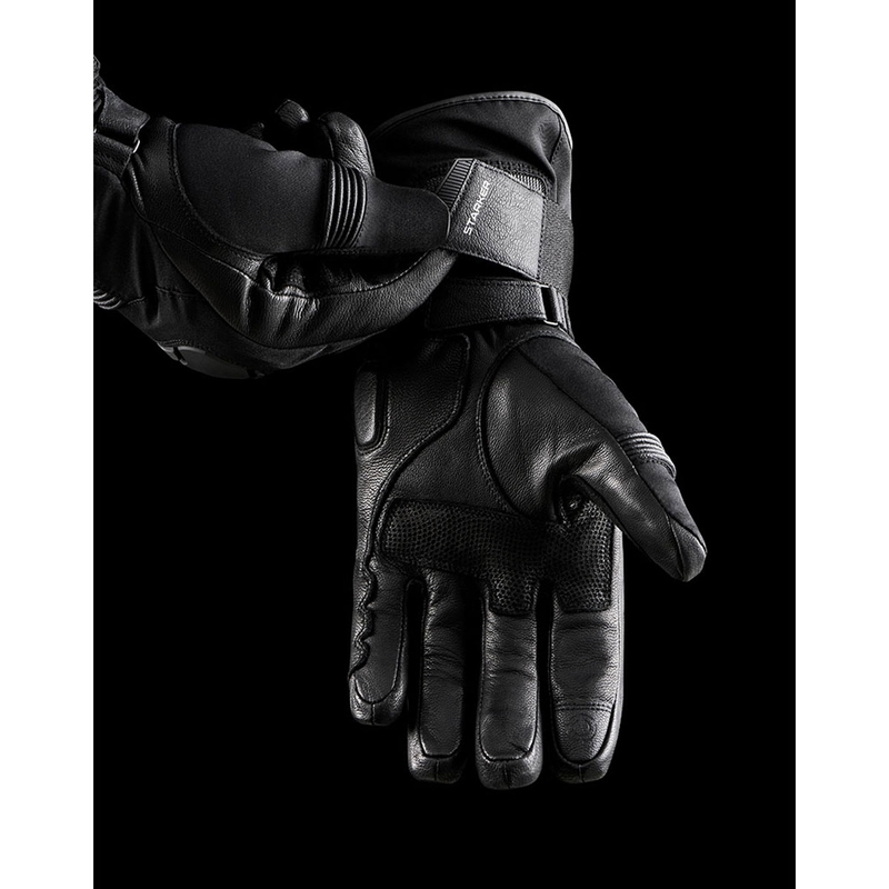 Furygan Starker D3O® PrimaLoft® 37.5® juodai baltos motociklininko pirštinės