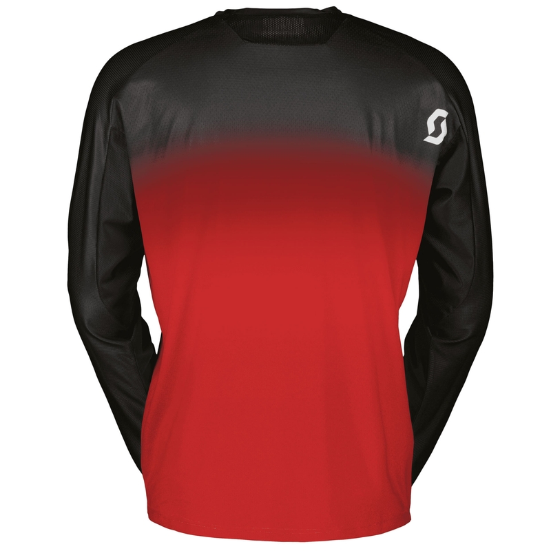 Motokroso marškinėliai SCOTT EVO Swap juoda-raudona išpardavimas