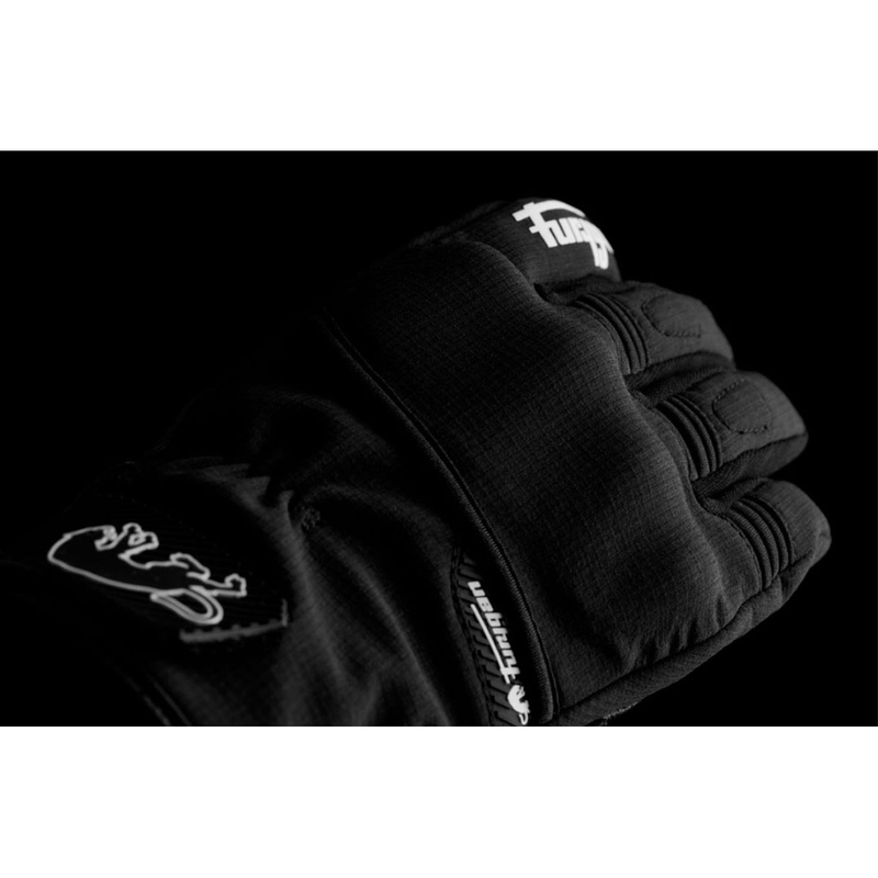 Moteriškos Furygan Jet Lady All Season D3O® Evo juodai baltos motociklininko pirštinės