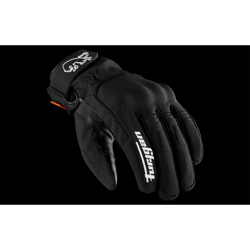Moteriškos Furygan Jet Lady All Season D3O® Evo juodai baltos motociklininko pirštinės