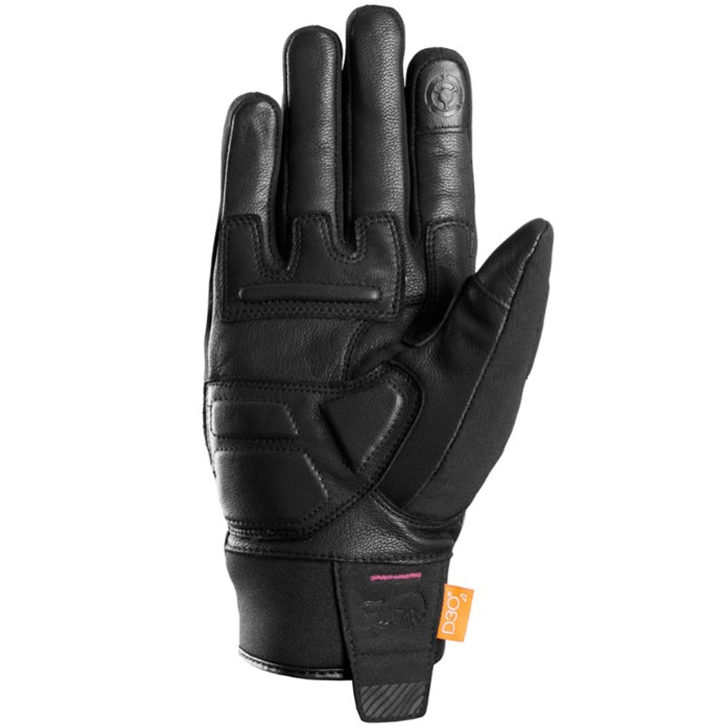 Moteriškos Furygan Jet Lady All Season D3O® Evo Black and Pink motociklininko pirštinės