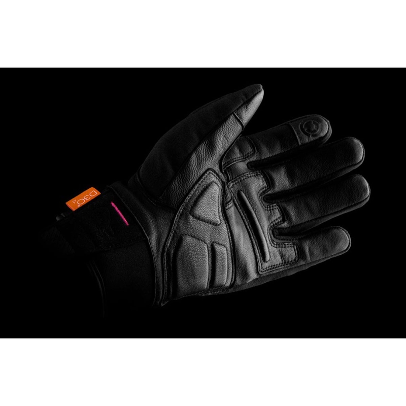 Moteriškos Furygan Jet Lady All Season D3O® Evo Black and Pink motociklininko pirštinės