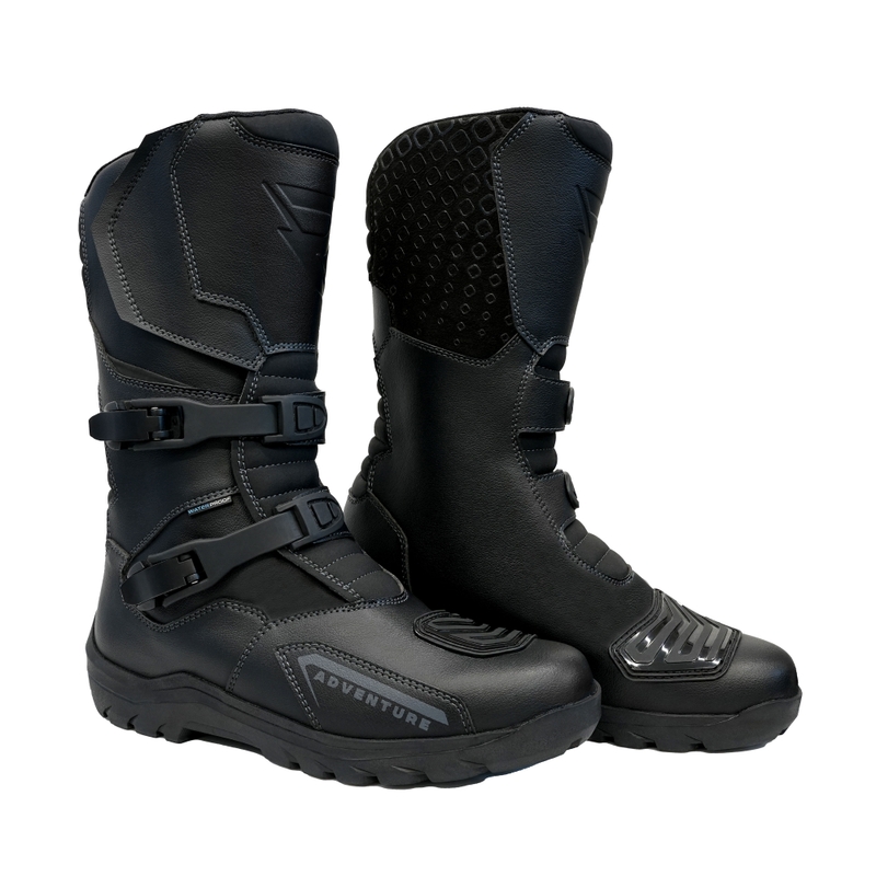 Motociklininko batai Street Racer Adventure WP black - II klasė