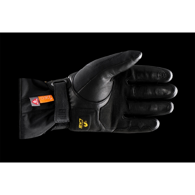 Moteriškos Furygan Oslo Oslo D3O® PrimaLoft® Lady juodos ir auksinės motociklininko pirštinės