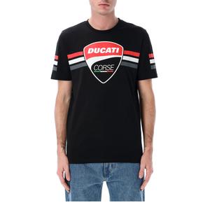 Marškinėliai Ducati Stripes Badge black