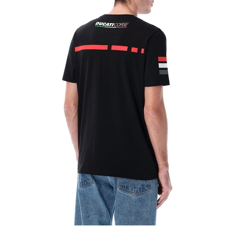 Marškinėliai Ducati Stripes Badge black