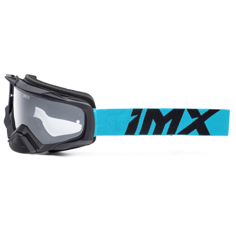 Motokroso akiniai iMX Dust juodos ir mėlynos spalvos su skaidriu stiklu