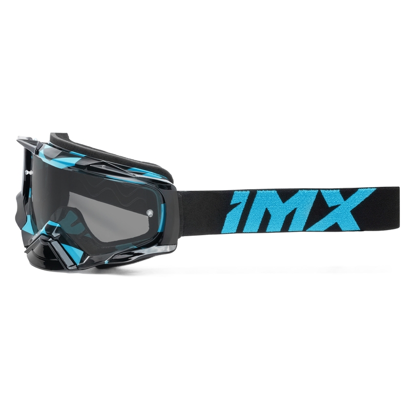 Motokroso akiniai iMX Dust Graphic juodos ir mėlynos spalvos su skaidriu stiklu