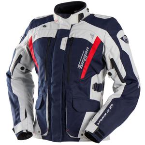 Moteriška motociklininko striukė Furygan Apalaches Lady Evo Blue-Beige-Red