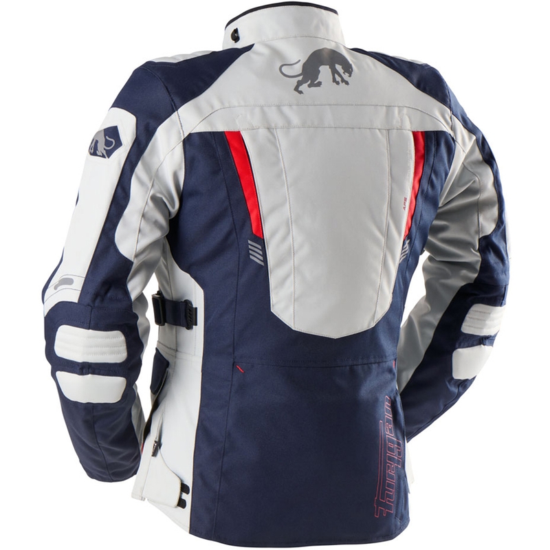 Moteriška motociklininko striukė Furygan Apalaches Lady Evo Blue-Beige-Red