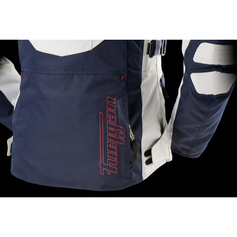 Moteriška motociklininko striukė Furygan Apalaches Lady Evo Blue-Beige-Red