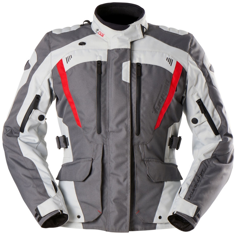 Moteriška motociklininko striukė Furygan Apalaches Lady Evo Grey-beige-red