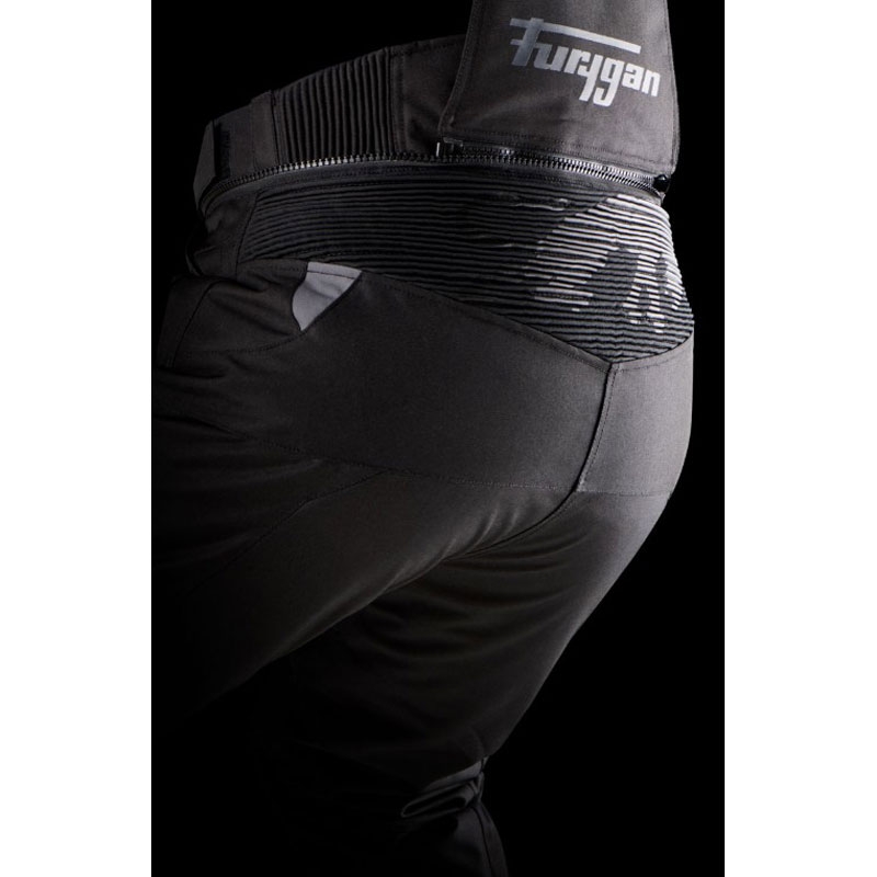 Furygan Killington juodos ir pilkos motociklininko kelnės