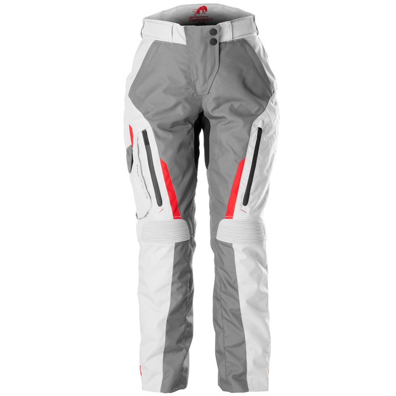 Furygan Killington Lady Grey Beige Red motociklinės kelnės