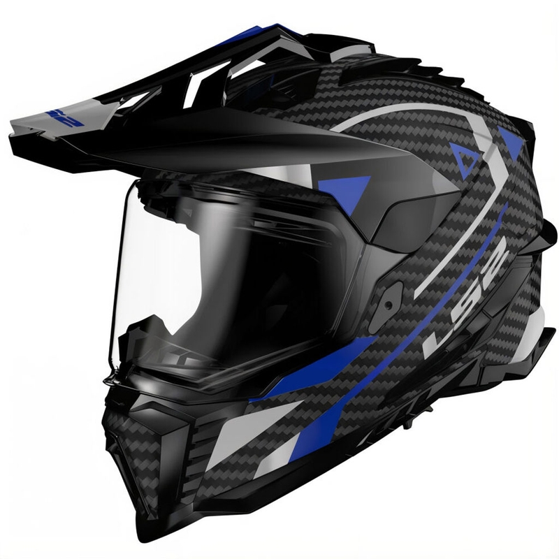 Enduro motociklininko šalmas LS2 MX701 C Explorer Adventure mėlynas