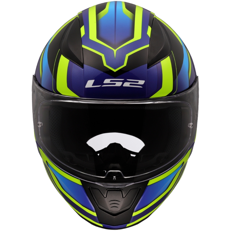 Integral motociklininko šalmas LS2 FF353 Rapid II Flitz fluo geltona-mėlyna