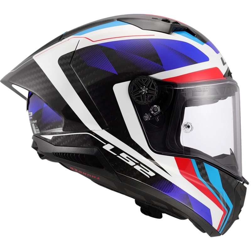 Integruotas motociklininko šalmas LS2 FF805 Thunder C GP Aero Raute mėlynai raudonas