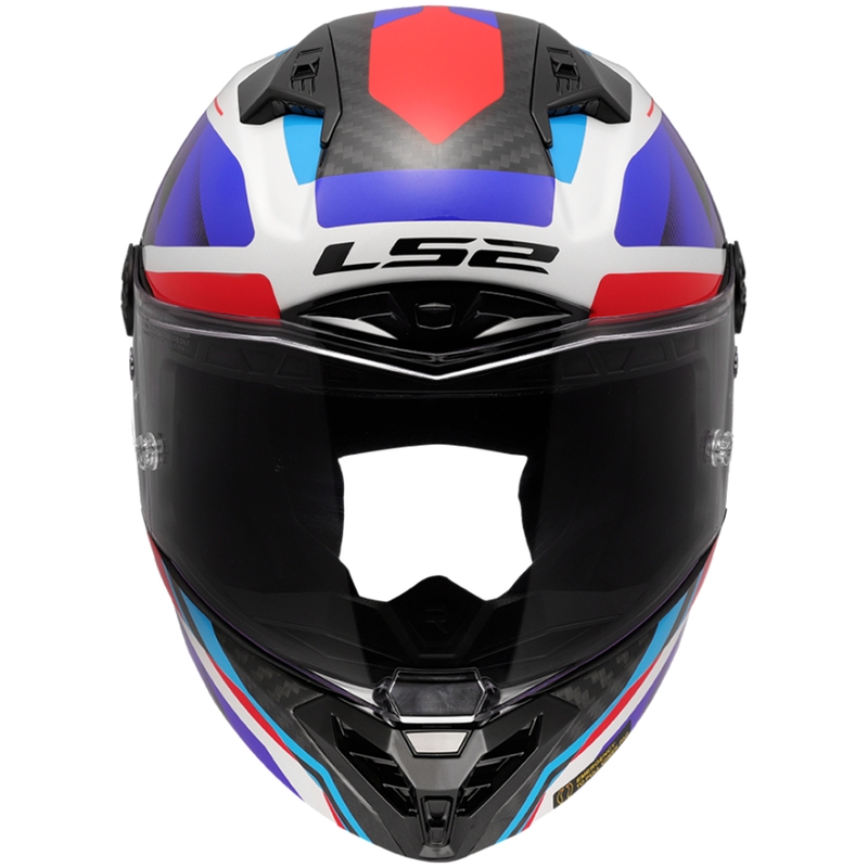 Integruotas motociklininko šalmas LS2 FF805 Thunder C GP Aero Raute mėlynai raudonas