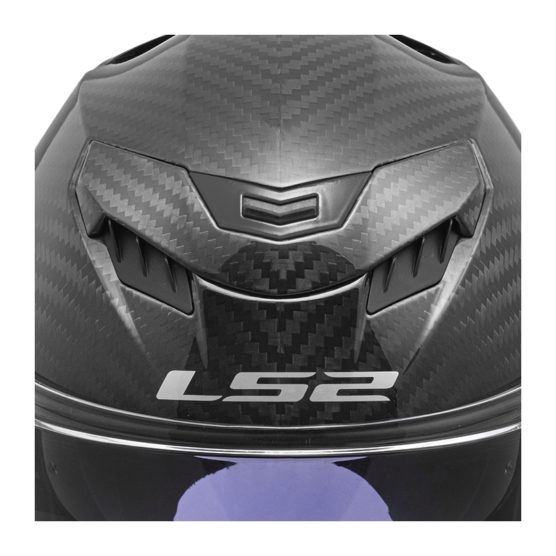 LS2 FF807 Dragon Carbon Integral Motociklininko šalmas matinis juodas