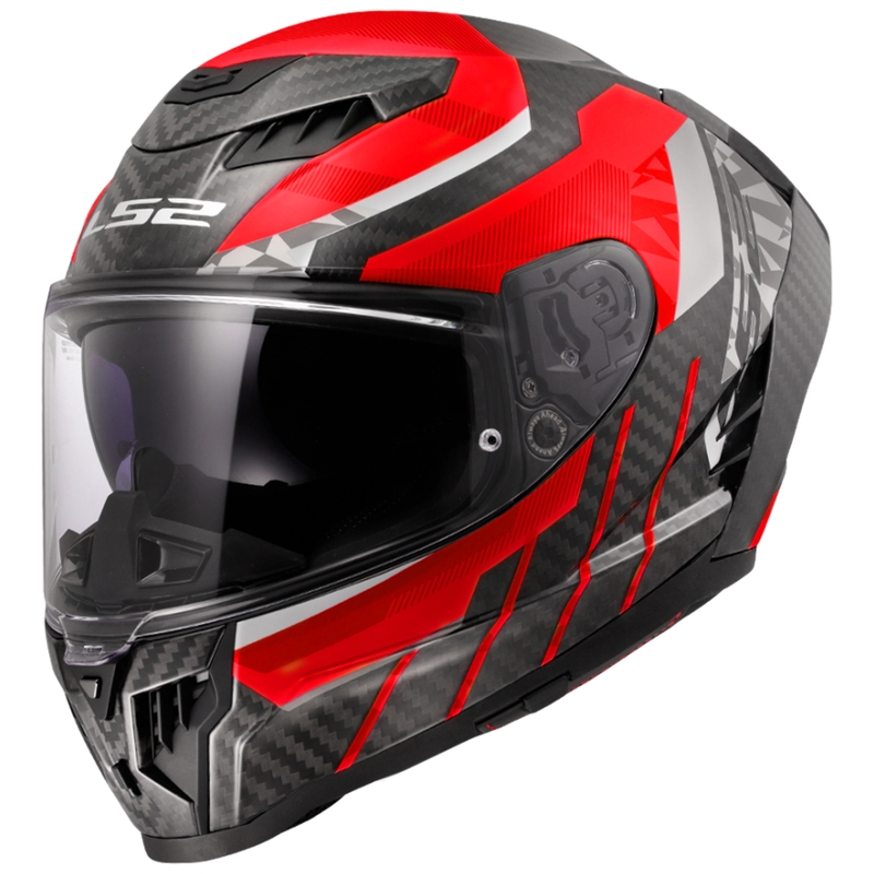Integruotas motociklininko šalmas LS2 FF807 Dragon Trax raudonas