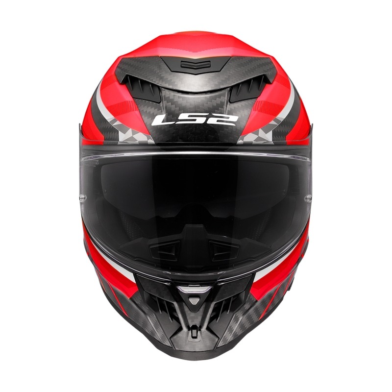 Integruotas motociklininko šalmas LS2 FF807 Dragon Trax raudonas