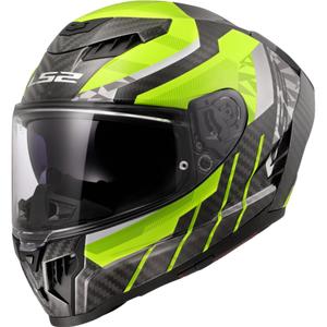 Integralinis motociklininko šalmas LS2 FF807 Dragon Trax fluo yellow