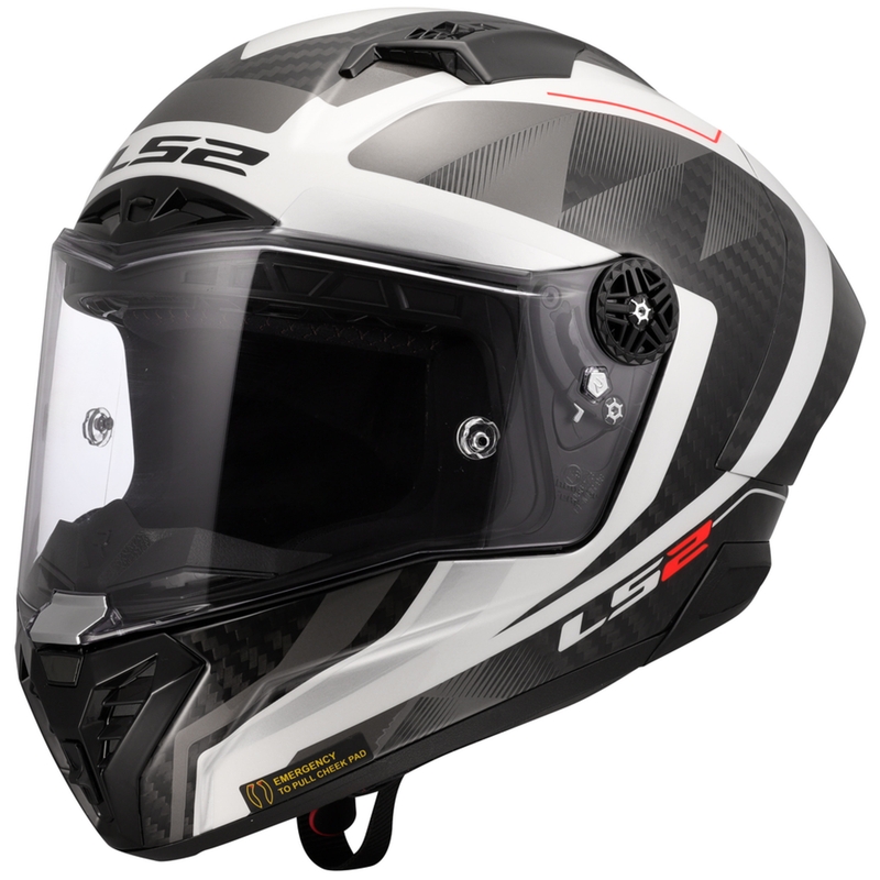 Integruotas motociklininko šalmas LS2 FF805 Thunder C GP Aero Raute baltai pilkas