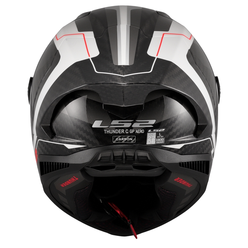 Integruotas motociklininko šalmas LS2 FF805 Thunder C GP Aero Raute baltai pilkas