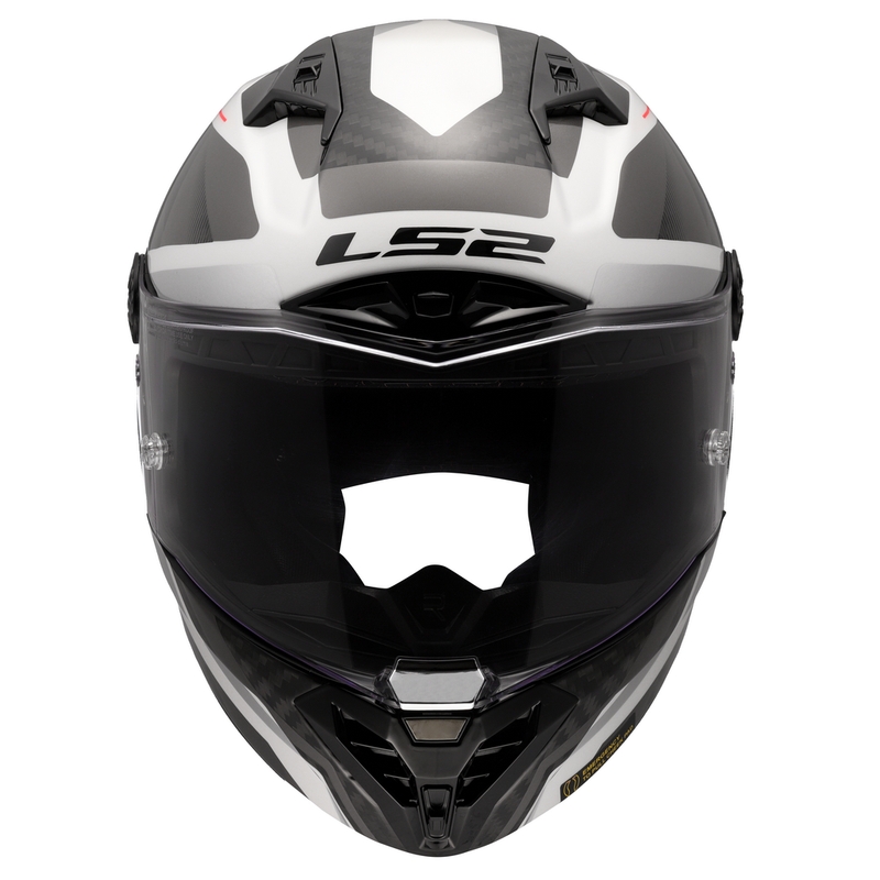 Integruotas motociklininko šalmas LS2 FF805 Thunder C GP Aero Raute baltai pilkas