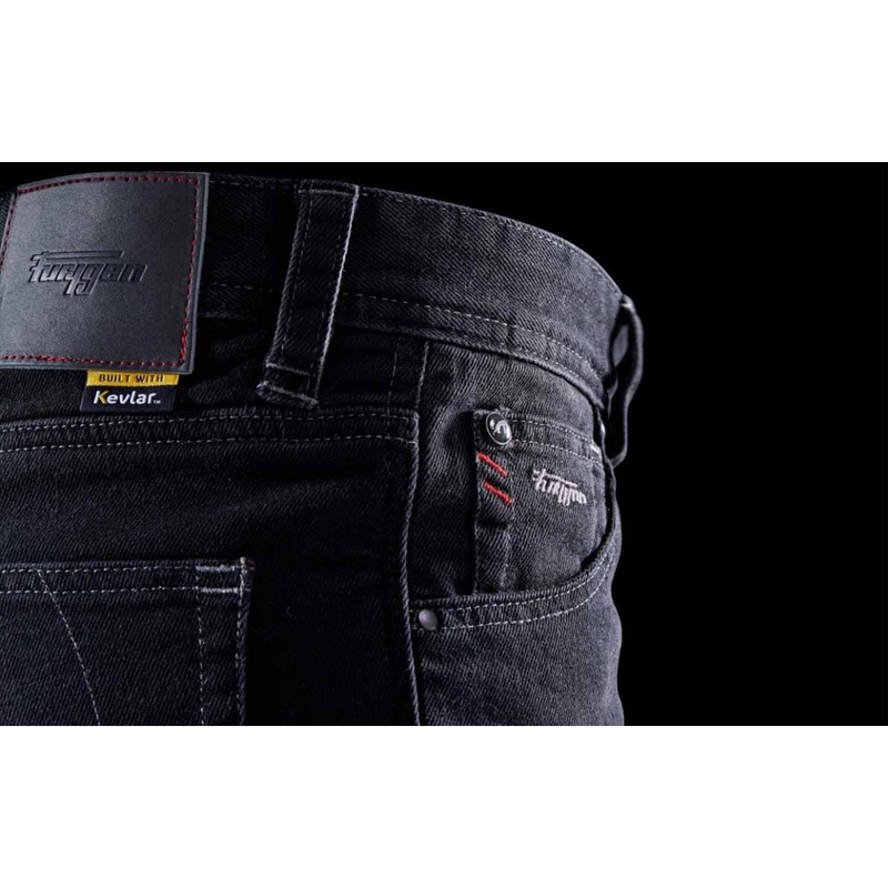 Furygan D12 X Kevlar® tiesūs motociklo džinsai, juodi