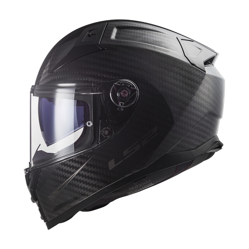 LS2 FF811 Vector II Carbon integralinis motociklininko šalmas matinės juodos spalvos